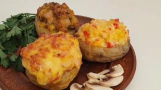 Крошка-картошка или Картофель фаршированный. Легко приготовим сами! 