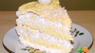 Торт безе с апельсиновым кремом