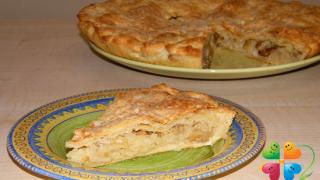 Капустный пирог из слоеного теста. С сыром и яйцом. С грибами