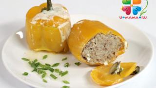 Перец, фаршированный куриным фаршем с гречкой (рецепт с видео)